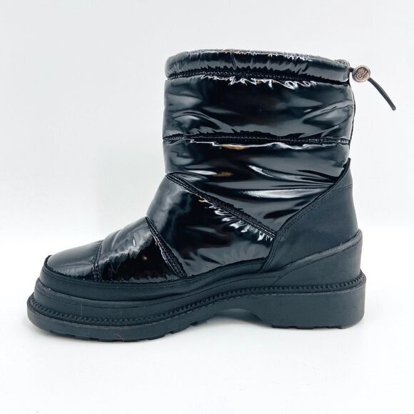 SAM EDELMAN Carlton Black Patent Leather Snow Boots Size 6 - Picture 2 of 9